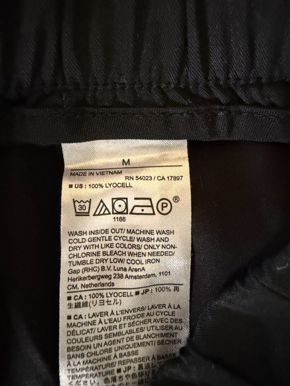 Banana Republic Factory Tencel Cargo Jogger Pants Utility Black M - Picture 7 of 7